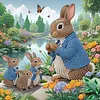 Diamond Painting-DIY Crystal Rhinestone Rabbit families