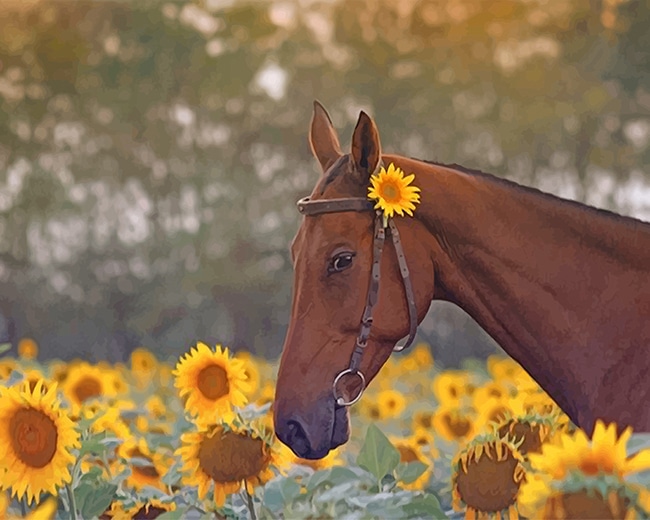 

Beautiful Brown Horse – Paint By Numbers - 40*50CM, 501 Original
