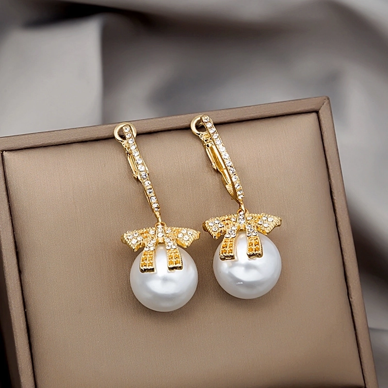 1 Pair Minimalist Classic Style Round Beaded Imitation Pearl Earrings Ear Studs