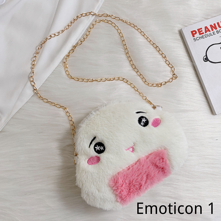 Rice Ball Emoticon Plush Bag