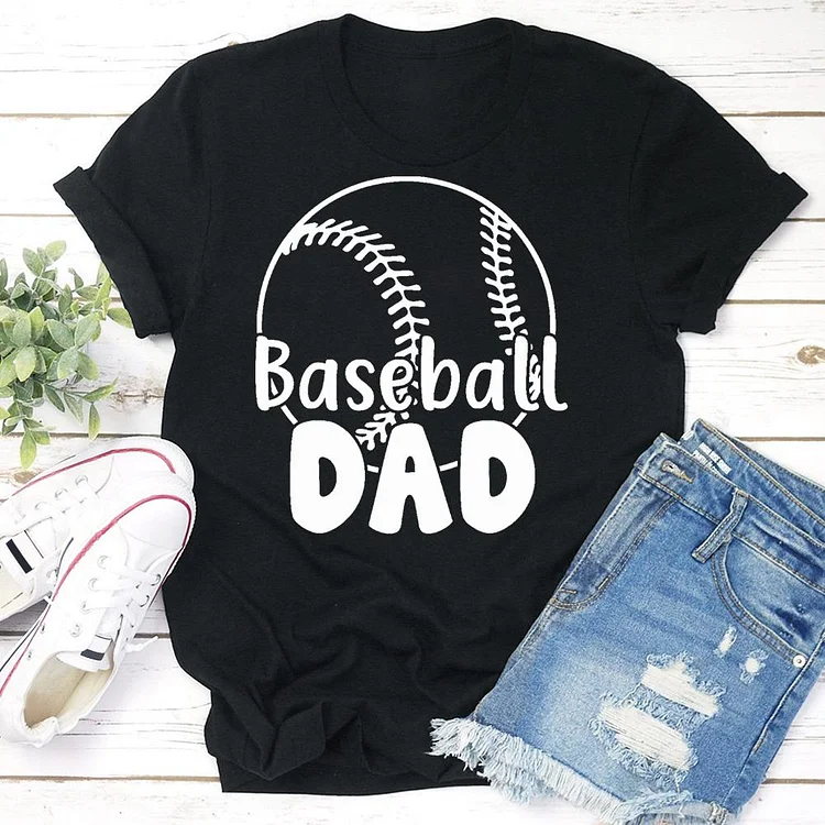 Baseball Dad  T-shirt Tee --Annaletters