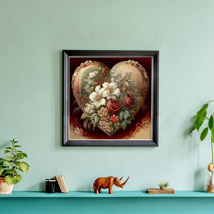 ☺︎love Multi-Style)Love Flower-11CT Stamped Cross Stitch 40*40cm