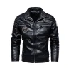 New Men's Motorcycle Leather Jacket