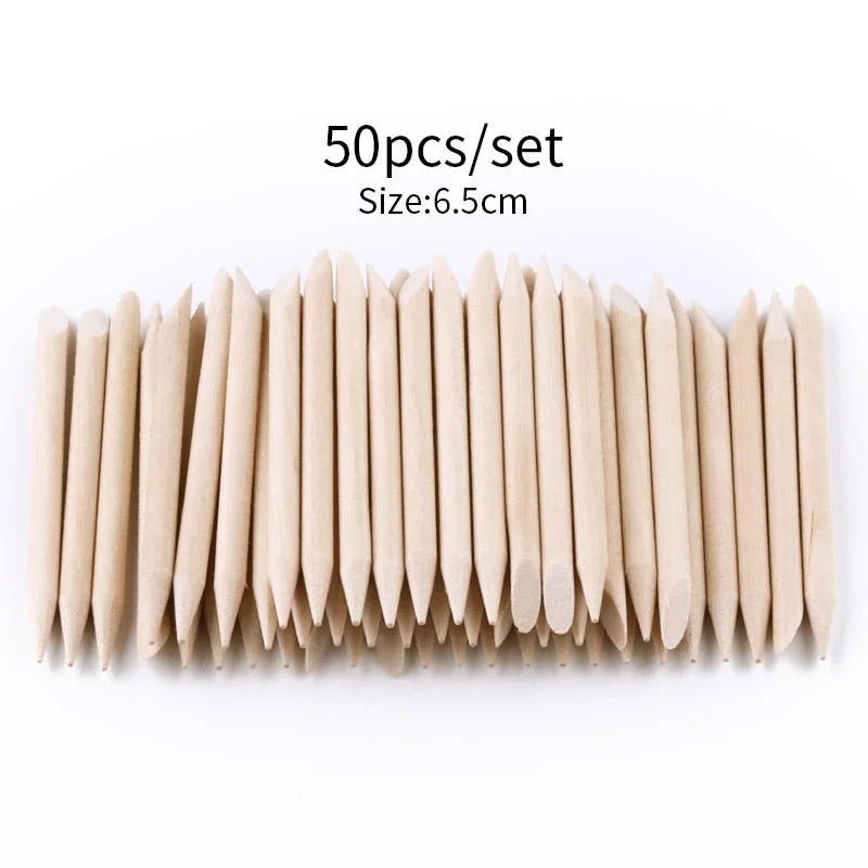 10/20/50/100pcs Wooden Cuticle Pusher Nail Rhinestone Remover Double Head Portable Nail Art Cuticle Remover  Nail Tools-Nail Inspo