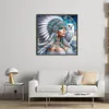 Girl And Owl-11CT Stamped Cross Stitch 45*45cm/17.72*17.72in tapestrymarket