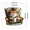 Cat Drinking Coffee-11CT Stamped Cross Stitch 40*40cm/15.75*15.75in