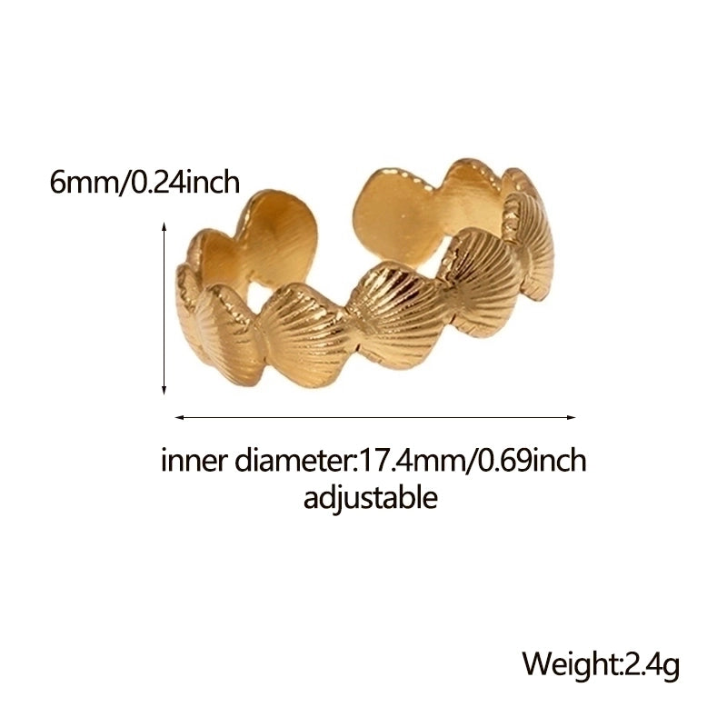 Minimalist Solid Color Stainless Steel Stoving Varnish Open Ring