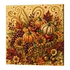Framed Pumpkin Flowers - Pearls Painting Kit DIY Halloween Diamond Painting Pearl Dot Crafts 30x30CM