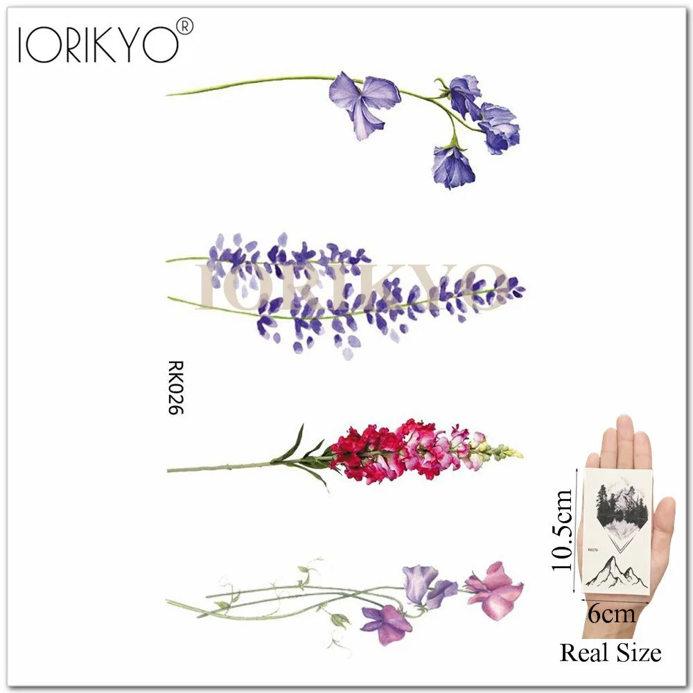 IORIKYO Flash Sexy Tempoary Women Tattoo Arm Fox Sticker Men Black Wolf Chest Forest Hill Bear Fake Tatoo Makeup Tattoo Body Art
