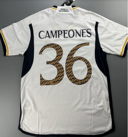 23/24 Real Madrid Home 36 Champions Commemorative Edition Football Jersey 1:1 Thai quality