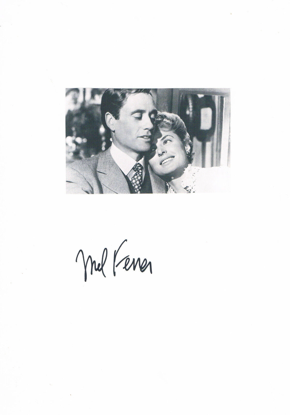 Mel Ferrer 1917-2008 autograph signed card 8x12