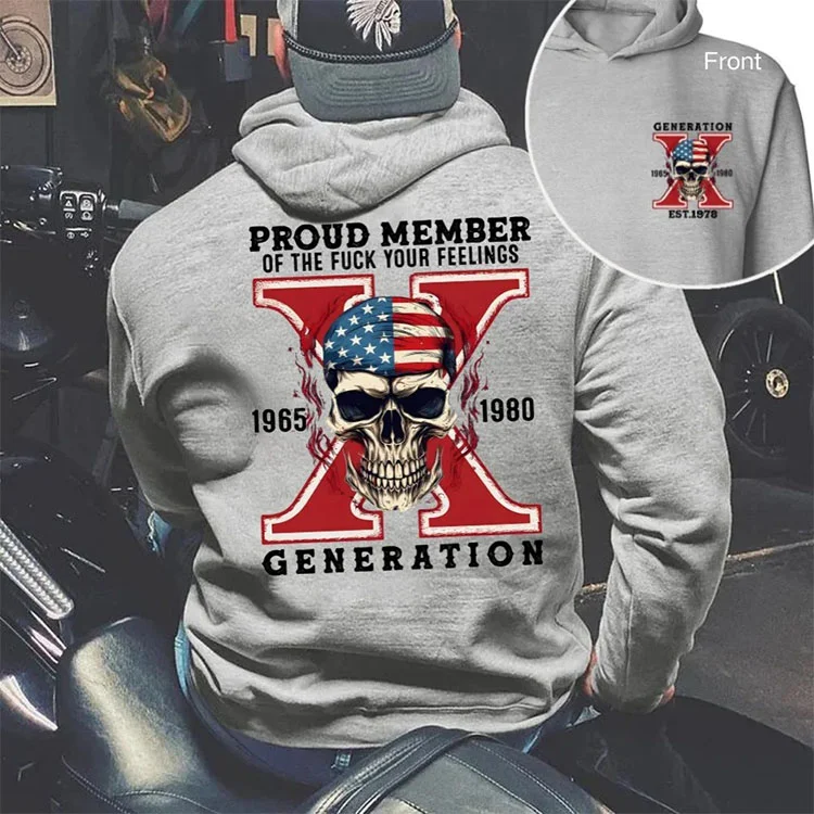 Custom Gen X Skull New Printing T-shirt/Crewneck/Hoodie