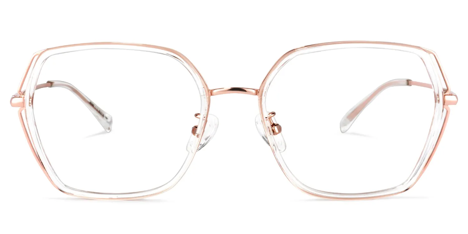 Uan Gold Geometrisch Brille  Gold