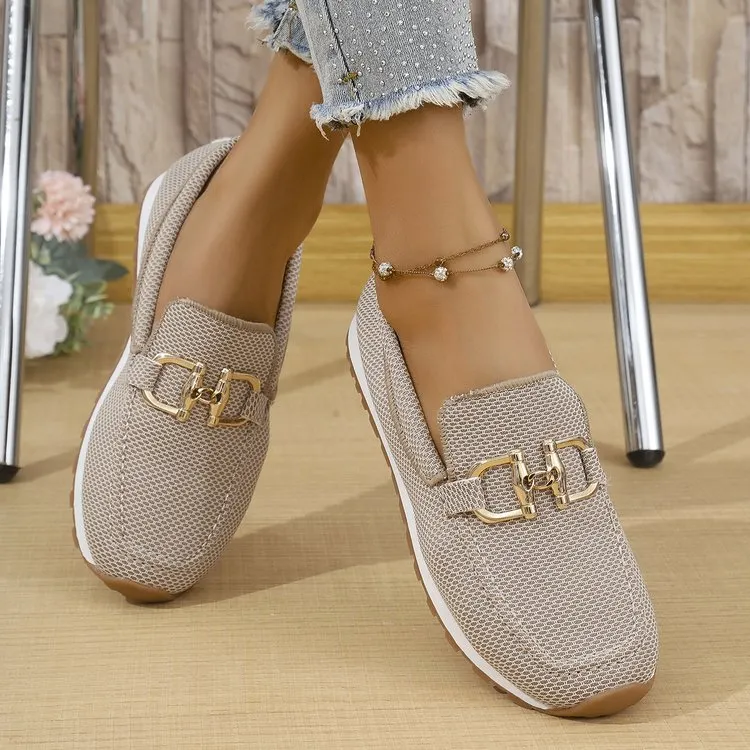 Breakj Breakj Single-Shoe Women's 2025 New Four-Season Sneakers Shallow-Mouthed Fashion Ladies Single Shoes 43 Yards