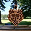 Personalized Car Air Freshener, Wood Diffuser and Fragrance Oil Set, Custom Message, Rearview Mirror Charm, Bear with Sunglasses, Auto Accessory for Men or Women (Ocean Breeze)