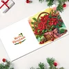 6PCS Xmas Flower DIY Diamond Art Greeting Cards Congratulations Cards & Gifts