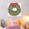 Xmas Wreath - 9CT Partial Beaded Cross Stitch Kit(21x21cm)