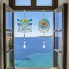 2pcs Dragonflies and Dreamcatchers DIY Acrylic Diamond Painting Wind Chime for Adult 5D Diamond Painting Suncatcher with Crystal Pendant Double Sided Hanging Diamonds Art Paint Ornament Gift for Home