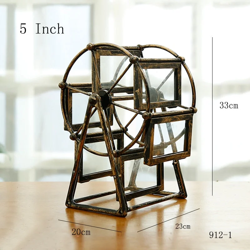 Creative 4 inch 5 inch Plastic Ferris wheel Model Frame Home Decoration Accessories Modern Photo Show Wedding Room Decorative