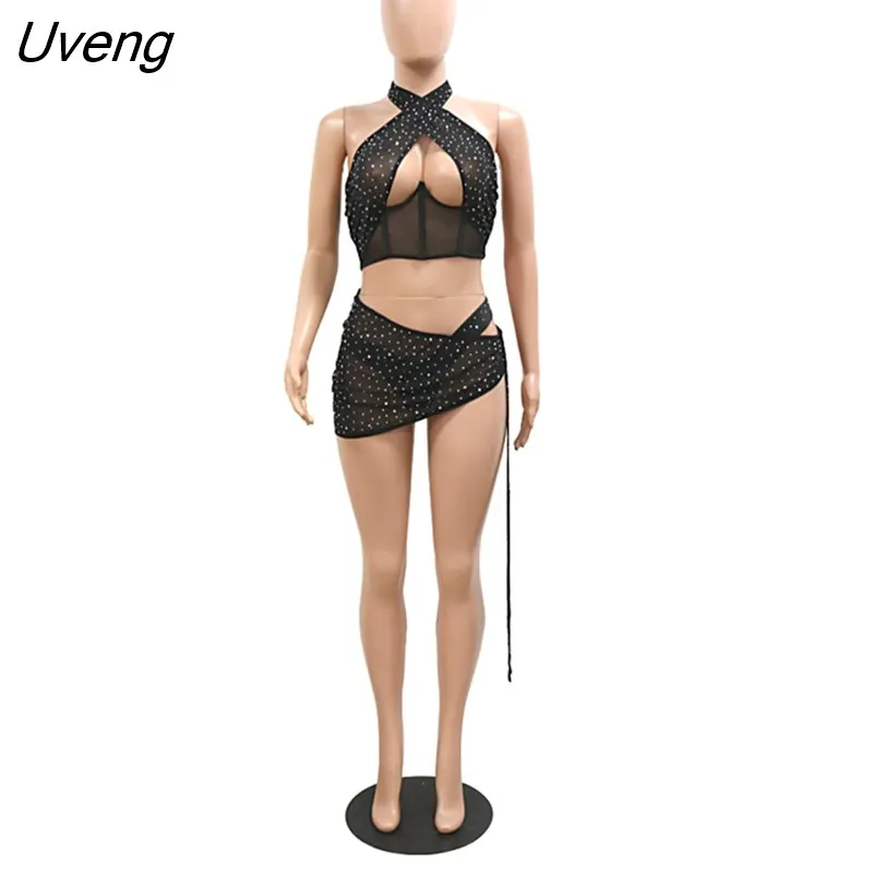 Mesh See Through Women 3 Pieces Set