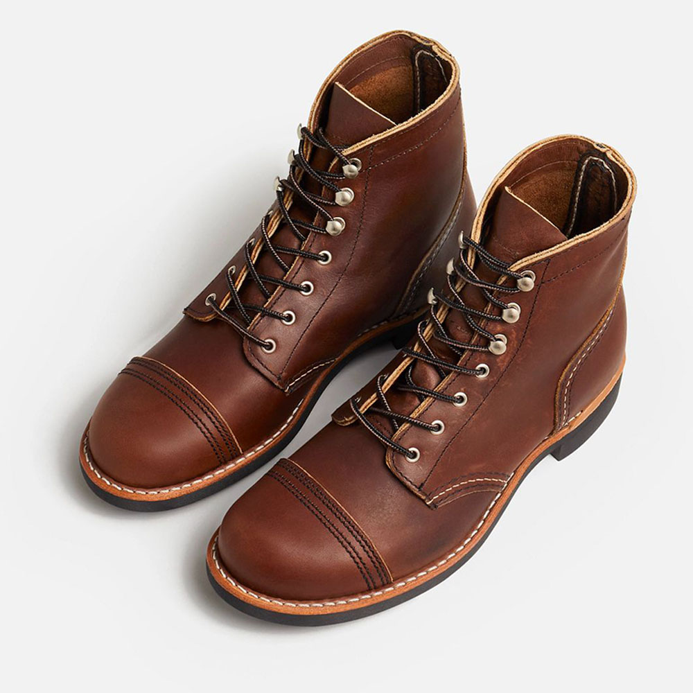 Women's Classic Brown Round Toe Flat Lace Up Combat Boots