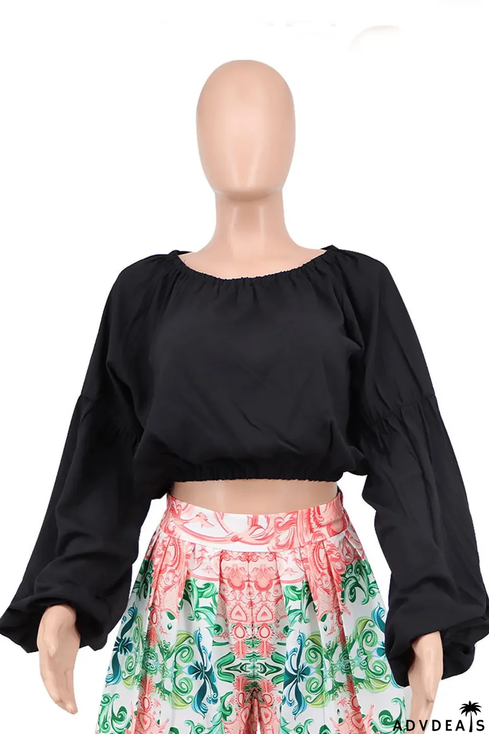 Light Green Casual Sweet Solid Split Joint Fold O Neck Tops