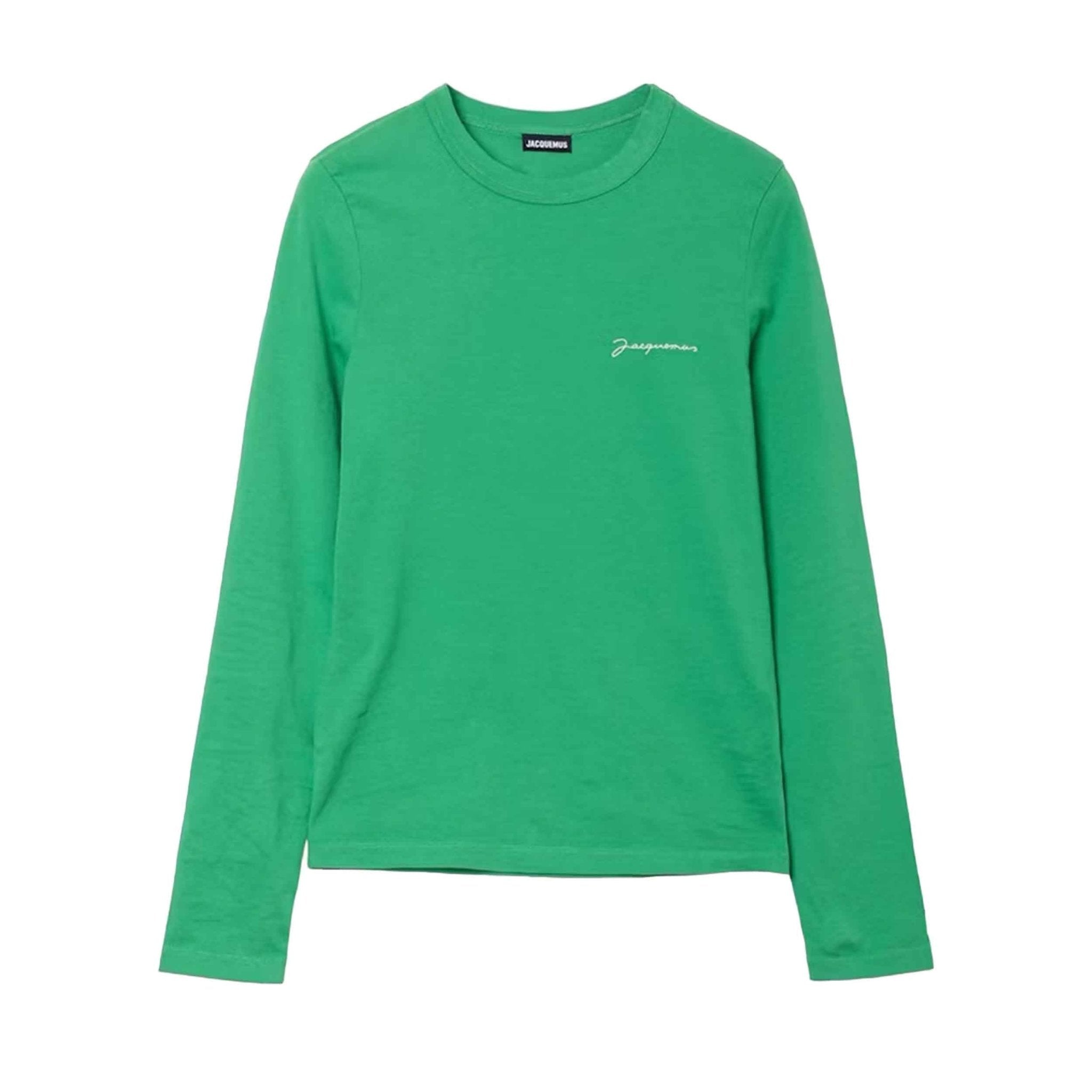 Jacquemus Le T-Shirt Manches Longues in Green