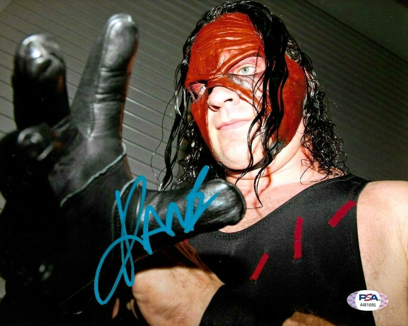 WWE KANE HAND SIGNED AUTOGRAPHED 8X10 Photo Poster painting WITH PROOF AND PSA DNA COA 12 RARE