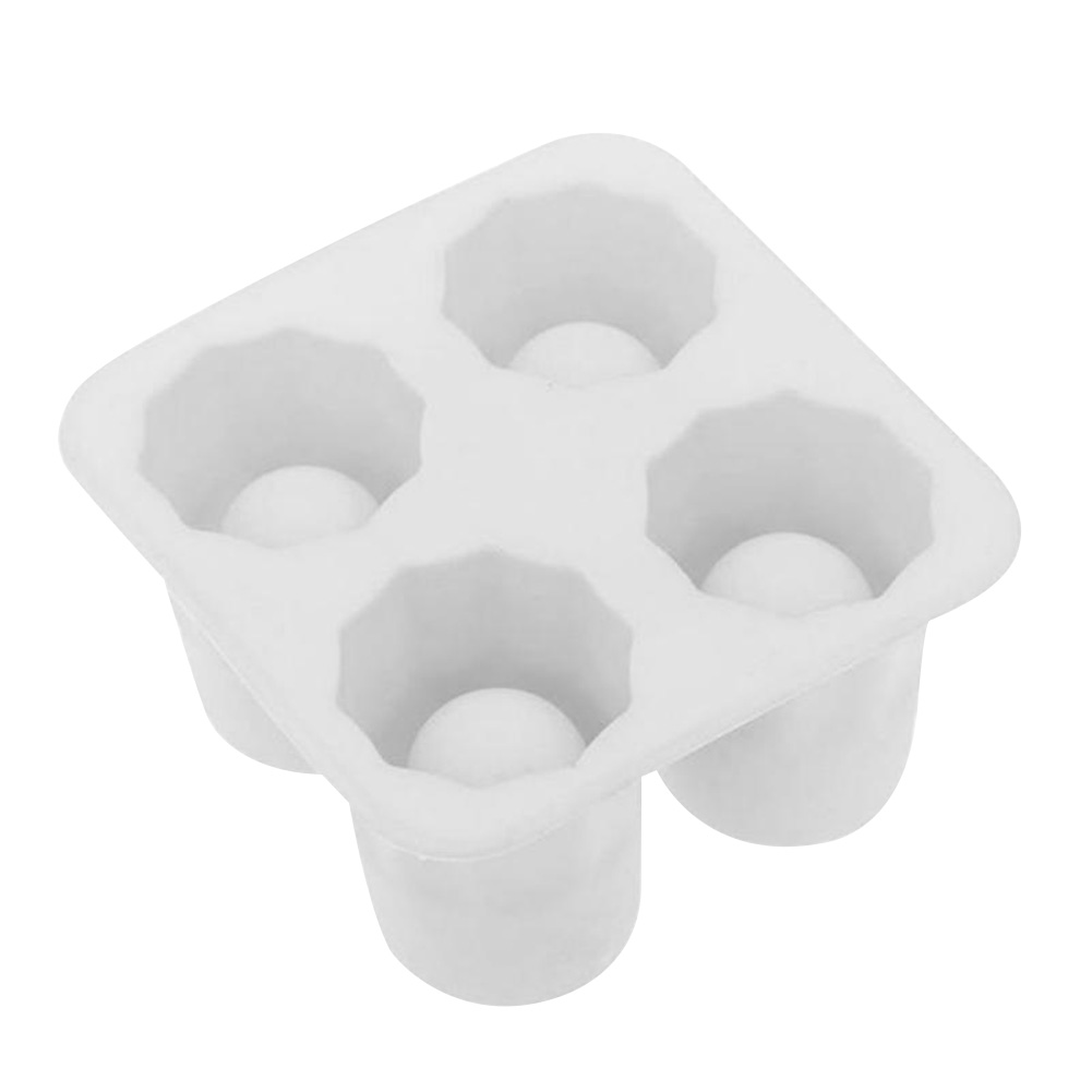 

3D Ice Cube Mold Freeze 4 Cups Glasses Silicone Mould Kitchen Accessories, 501 Original