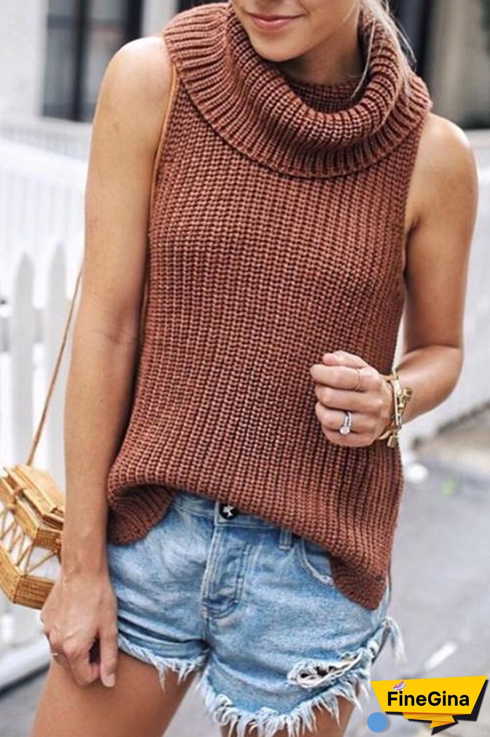 New Loose Solid Color Turtleneck Sweater