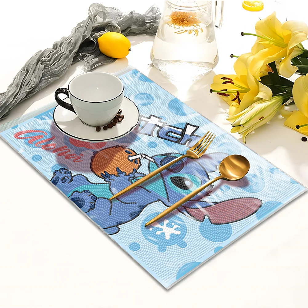 DIY Stitch Diamond Painting Placemat Diamond Crafts Projects for Kids Adults
