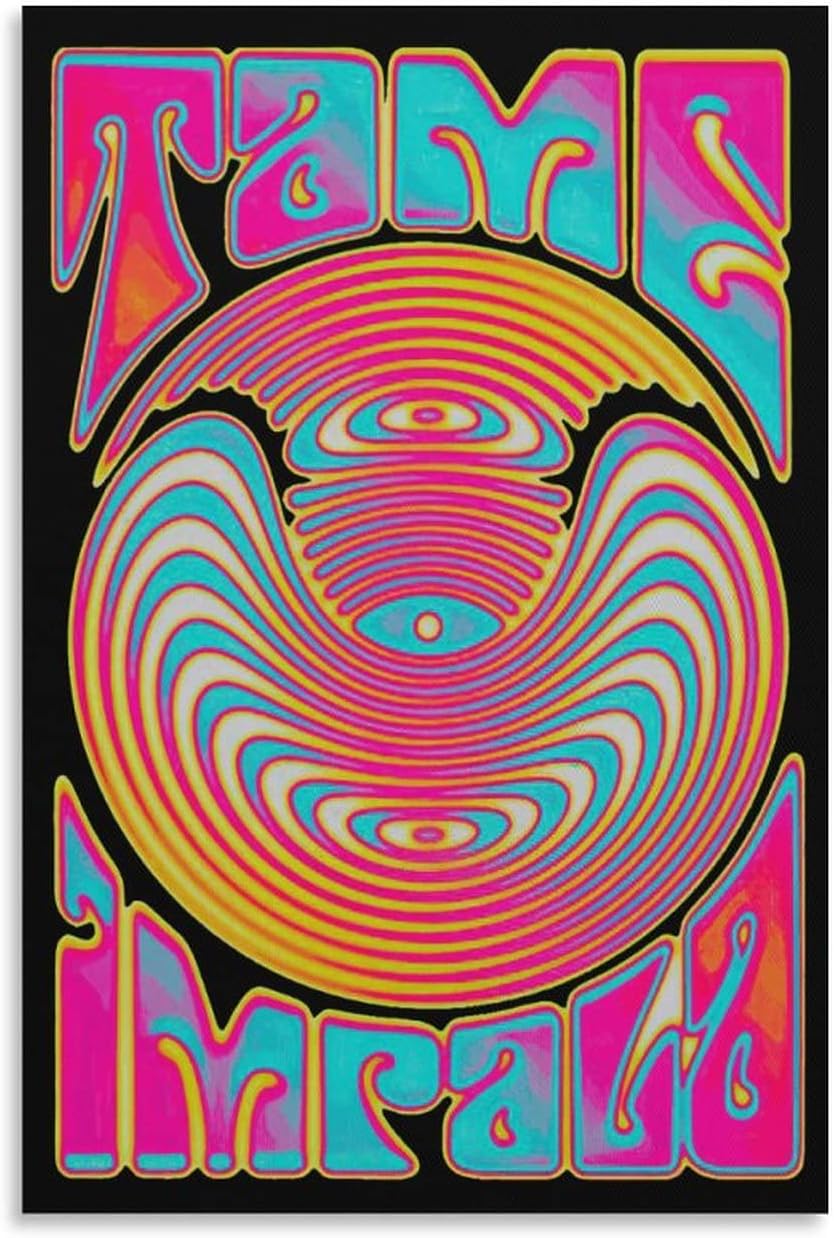 TTOILS Tame Music Impala Singer Band Wall Art Picture Print Poster Canvas Posters Prints for Room Aesthetic Home Kitchen Bedroom Gym Decorative Gift Decor 12x18inch(30x45cm) Color_2