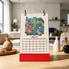 2027 New DIY Diamond Painting Flower Cross Desk Calendar Set 12-Month Flip Calendar Design Monthly Planner Office Desktop Decor