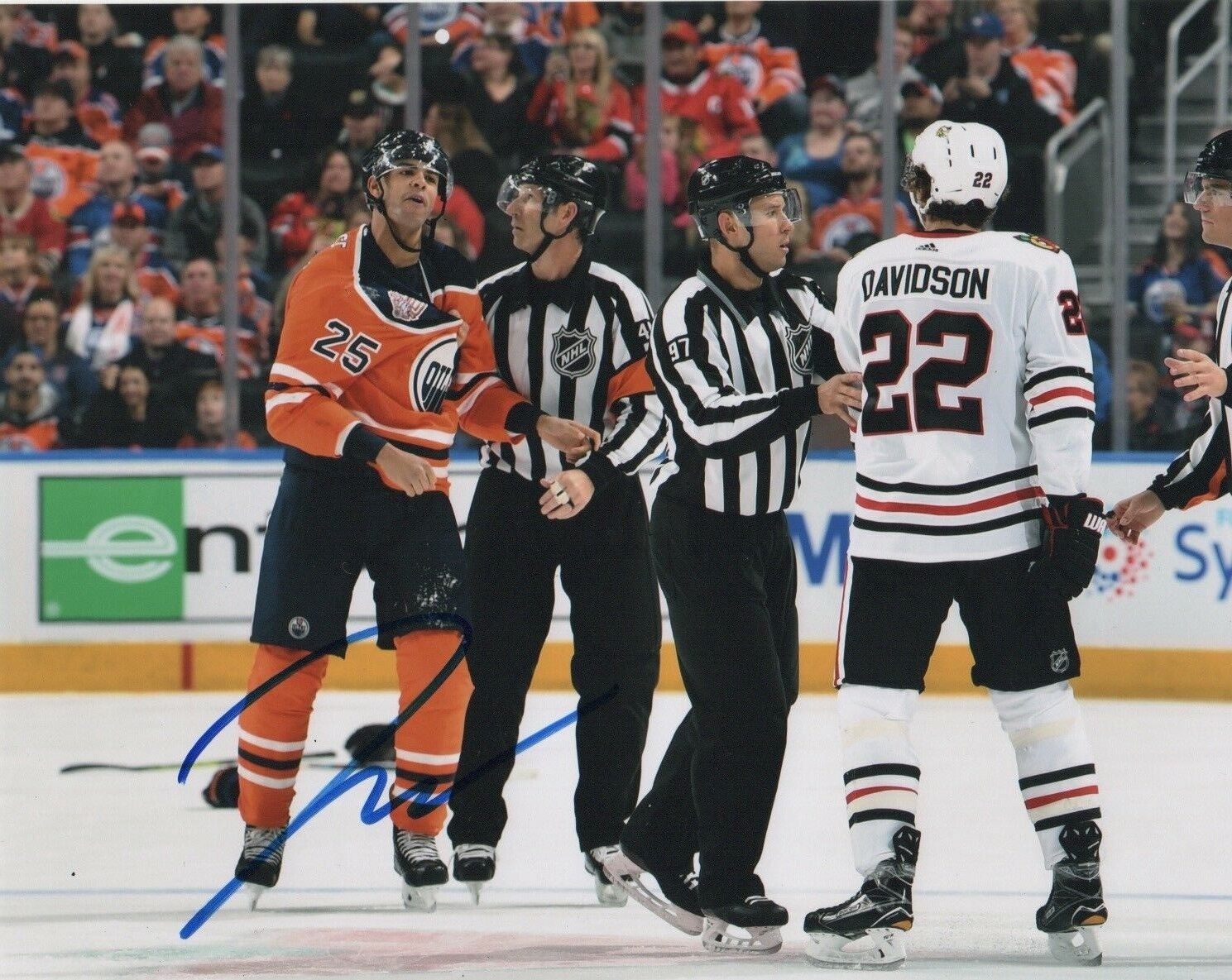 Edmonton Oilers Darnell Nurse Autographed Signed 8x10 NHL Photo Poster painting COA #8