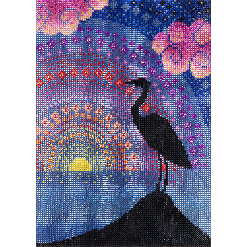 

Sunset Crane - Crystal Special Shaped Diamond Painting - 30*40CM, 501 Original