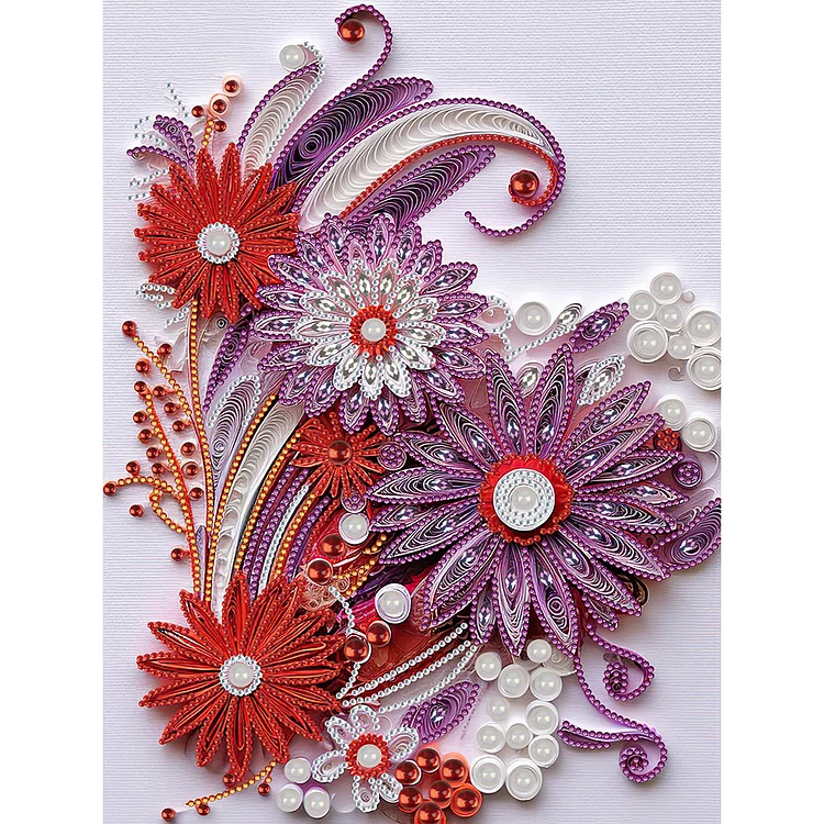 Flower Quilling 30*40CM (Canvas) Special Drill Diamond Painting gbfke