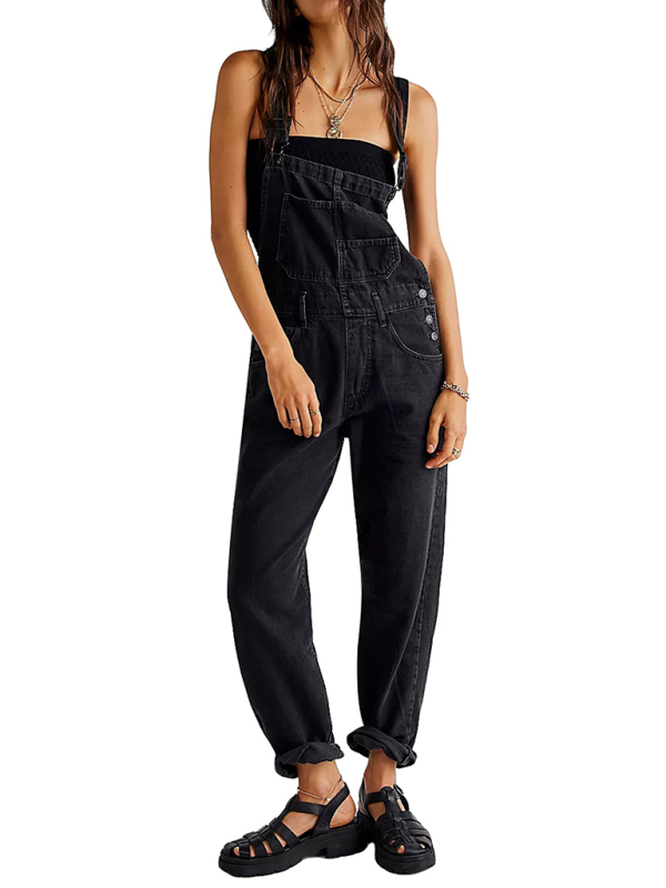 New style jumpsuit casual loose denim overalls trousers