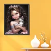Little Princess And Cat-11CT Stamped Cross Stitch 40*50cm/15.75*19.69in