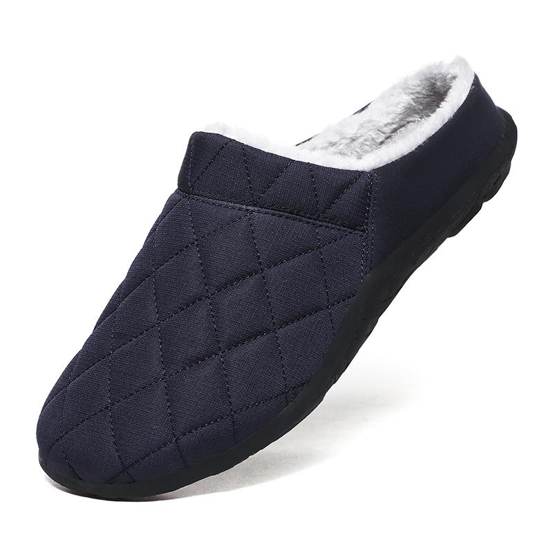 Dacomfy Men's slippers PU leather waterproof slippers 