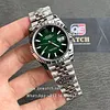 Rolex Datejust 41mm/36mm M126334 on Jubilee with Green Ombr&eacute; Dial and Fluted Bezel Super clone