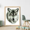 Wolf - 9CT Partial Beaded Cross Stitch Kit(28x34cm)