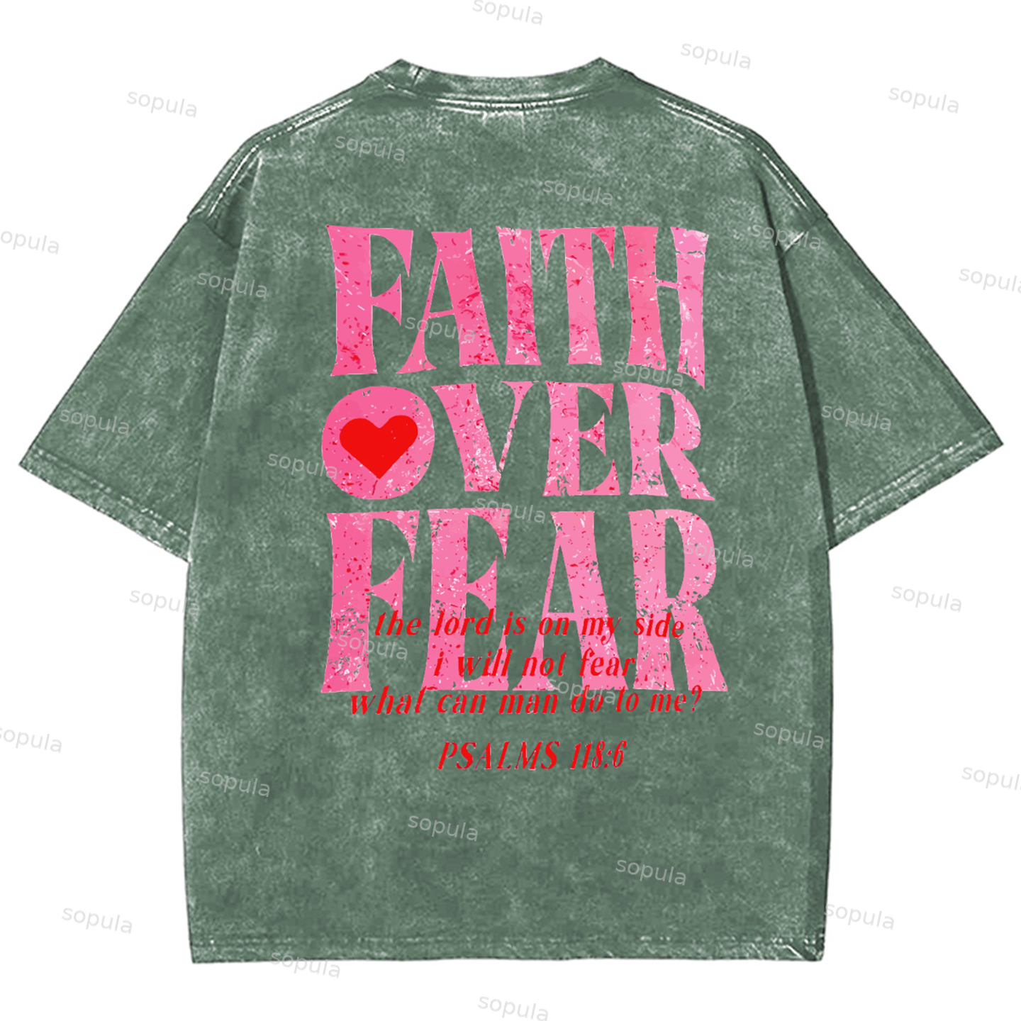 Faith Over Fear Unisex Washed T-Shirt