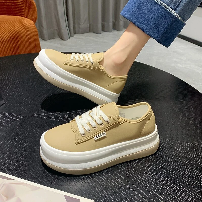 Churchf Sneakers Women Shoes Platforms Sports Spring Kawaii Sports Casual Tennis Female Basket Black Vulcanize Fashion 2022 Running-Outfit Ideas