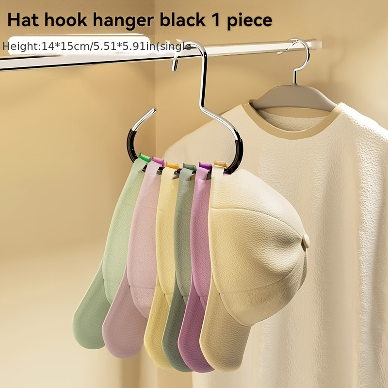 Hang 8 Hats Multifunctional Hanger 1pc New Hat Hanger, Hat Storage Artifact 1 Hanger Can Hang 8 Top Hats, Dormitory Wardrobe Inside Hanging Peaked Baseball Cap Sling Home Multifunctional Hanging Hat Display Rack, No Trace, No Hook Needed