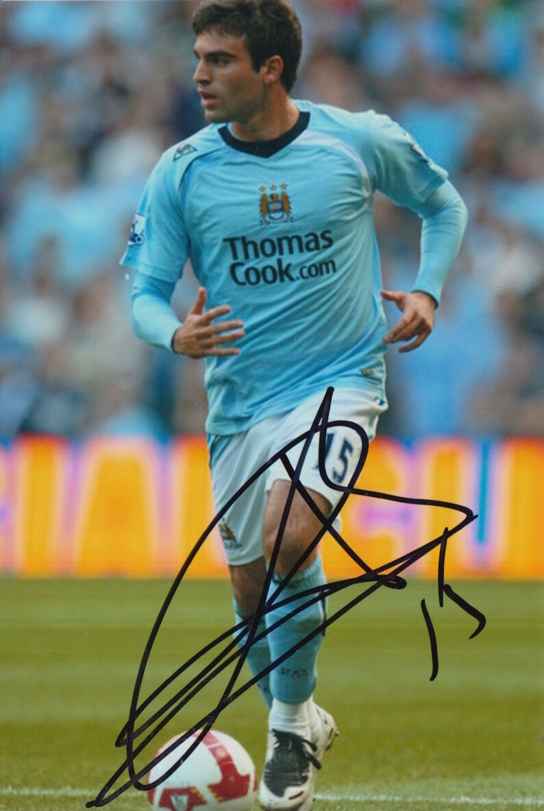 MANCHESTER CITY HAND SIGNED JAVIER GARRIDO 6X4 Photo Poster painting 1.