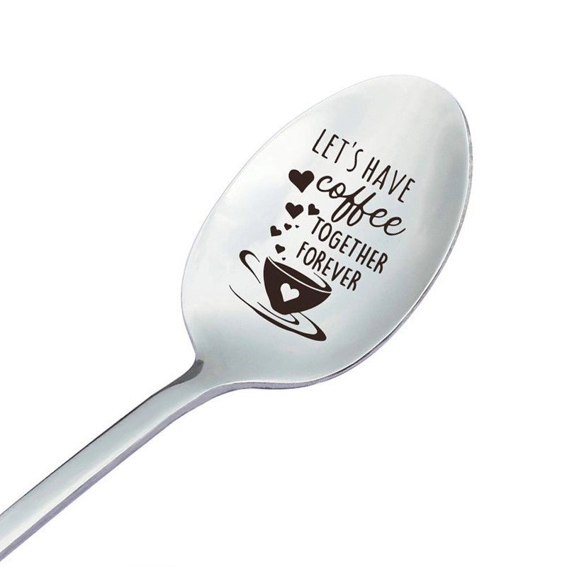 Fashion Letter Stainless Steel Spoon