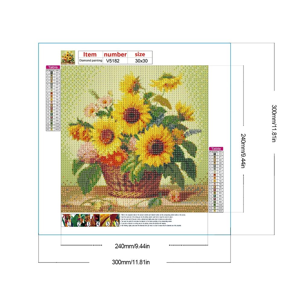 Diamond Painting - Full Round Drill - Sunflower(Canvas|30*30cm)