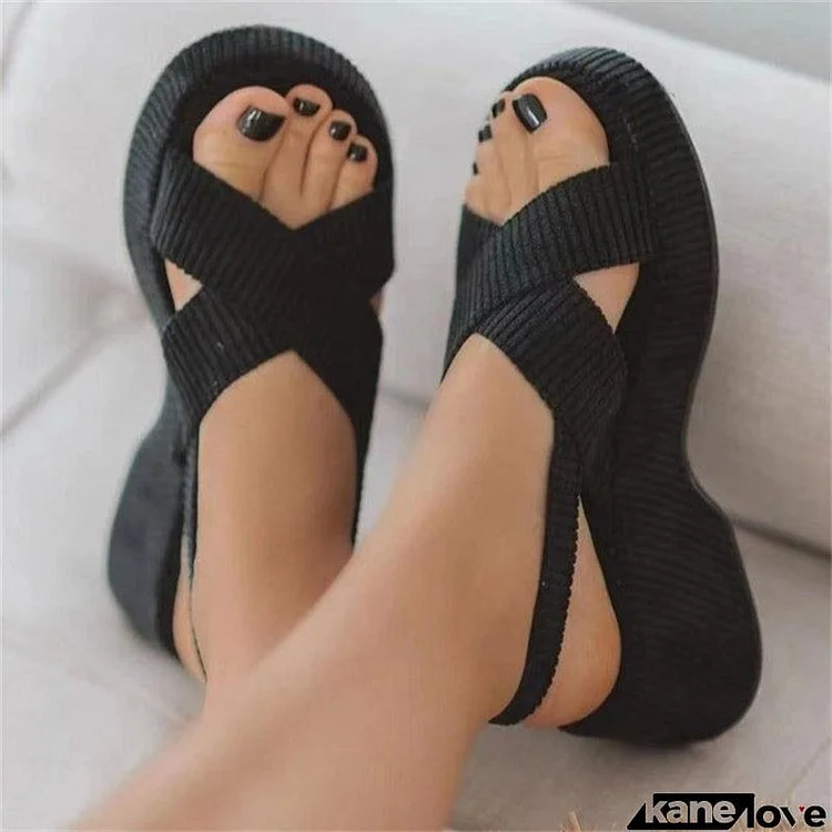 Female Fashionable Beach Daily Large Size Sandals