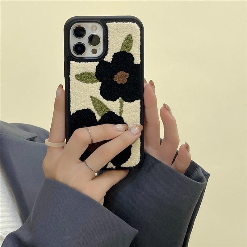 Flower Plush Case For iPhone