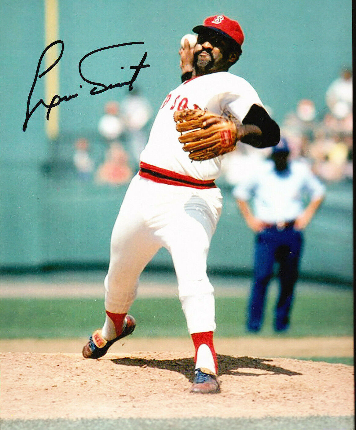 LOUIS TIANT AUTOGRAPH SIGNED 8X10 BOSTON RED SOX COA